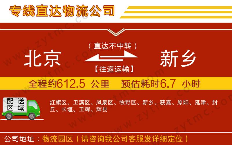 北京到新鄉(xiāng)物流公司